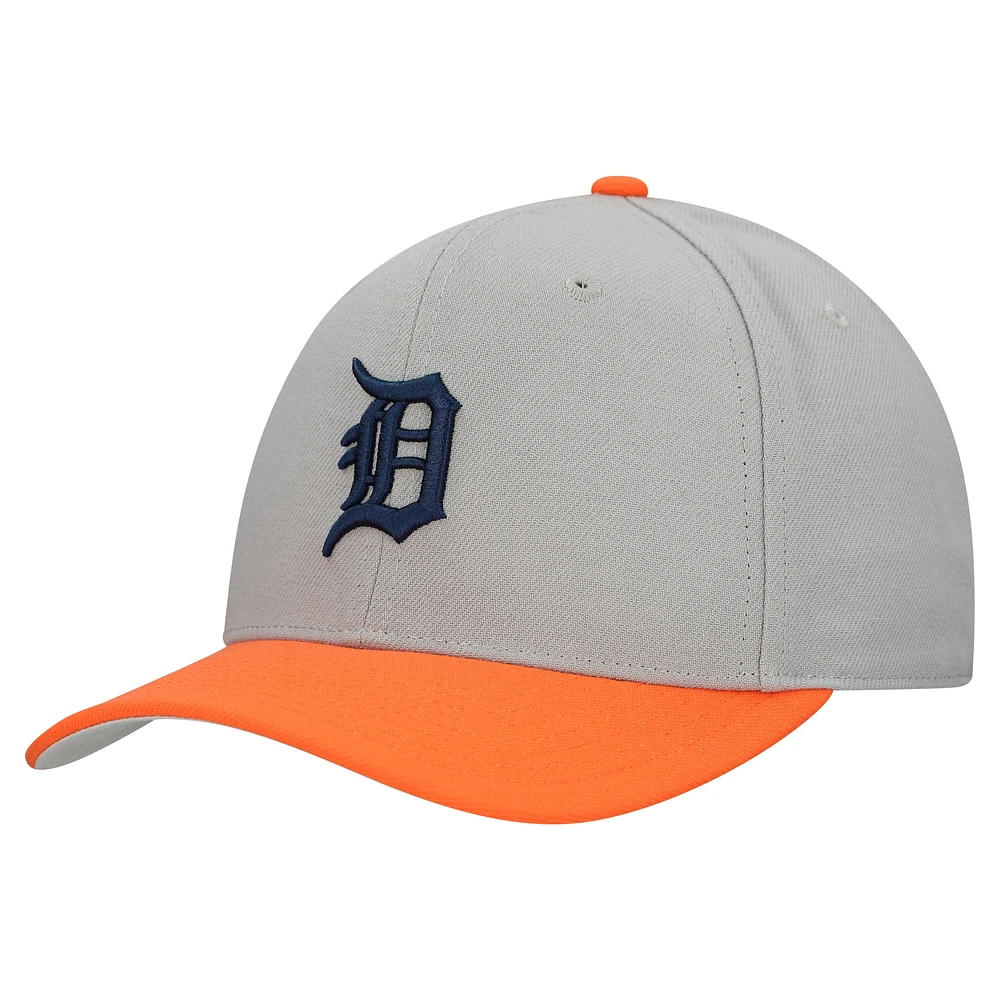Unisex Mitchell & Ness Gray Detroit Tigers Basic Pro Adjustable Hat
