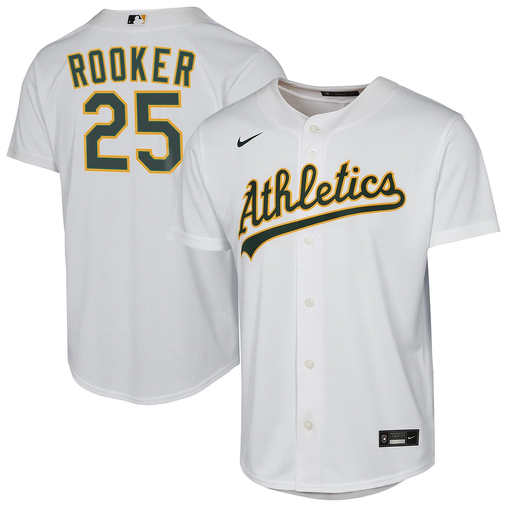 Youth Nike Brent Rooker White Athletics Home Replica Jersey