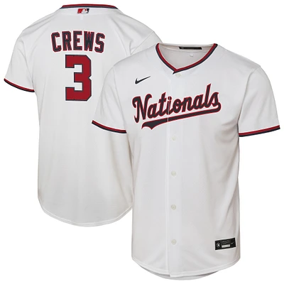 Youth Nike Dylan Crews White Washington Nationals Home Replica Jersey