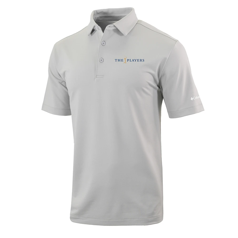 Men's Columbia Gray THE PLAYERS Omni-Wick Even Lie Polo