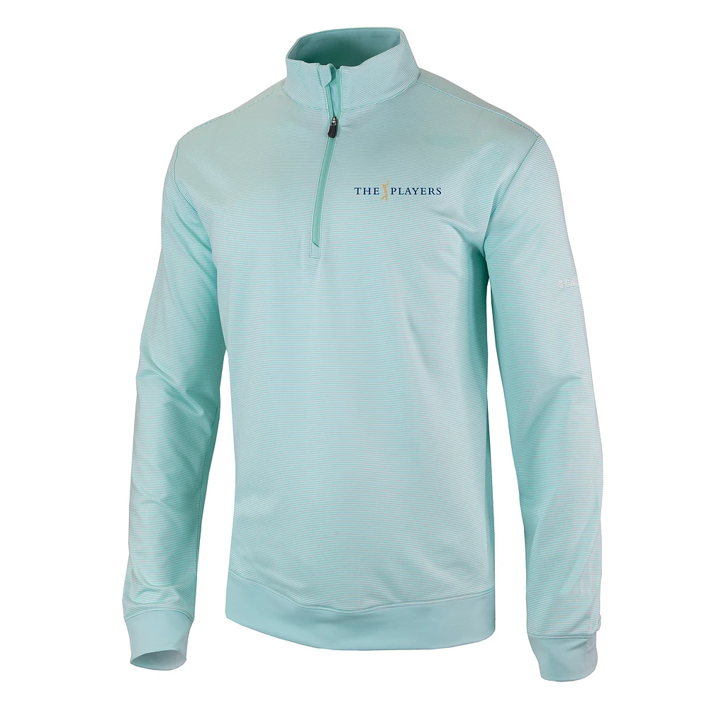 Men's Columbia Teal THE PLAYERS Omni-Heat Range Session Quarter-Zip Jacket