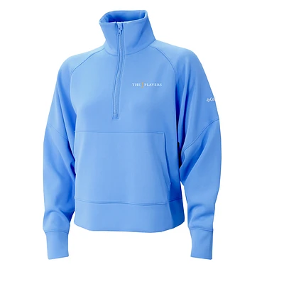Women's Columbia Blue THE PLAYERS Wickham Hills Omni-Wick Half-Zip Pullover