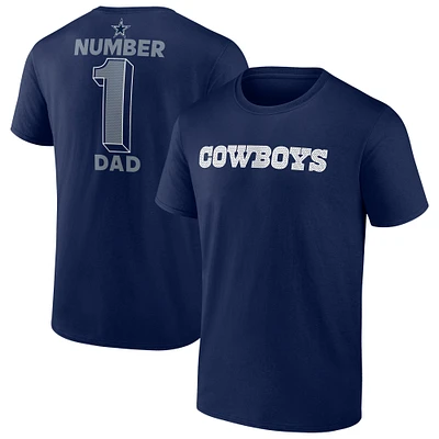 Men's Fanatics Navy Dallas Cowboys Big & Tall Number One Dad T-Shirt