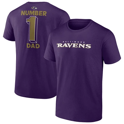 Men's Fanatics Purple Baltimore Ravens Big & Tall Number One Dad T-Shirt