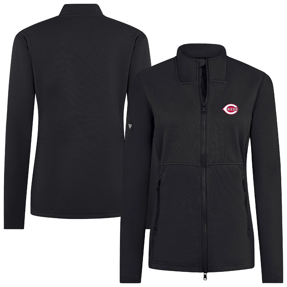 Women's Levelwear Black Cincinnati Reds Driven Insignia 2.0 Full-Zip Jacket