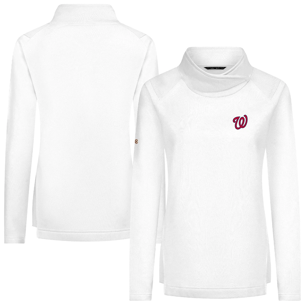 Women's Levelwear White Washington Nationals Advance Insignia 2.0 Raglan Pullover