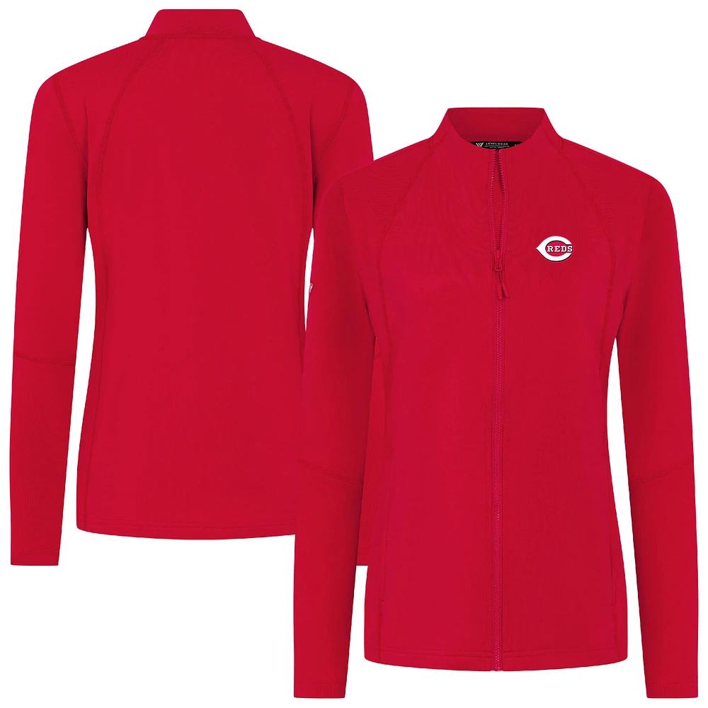 Women's Levelwear Red Cincinnati Reds Mesa Insignia 2.0 Full-Zip Jacket