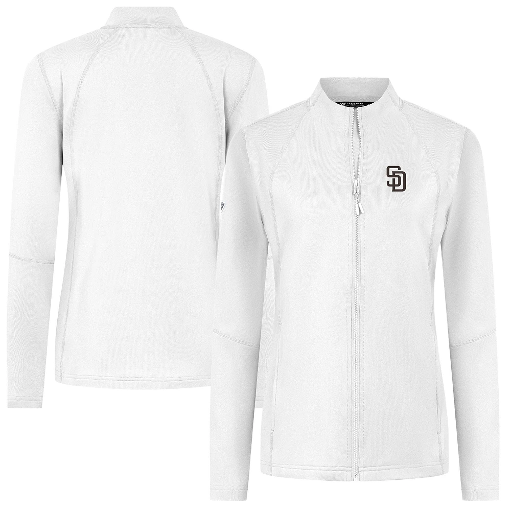 Women's Levelwear White San Diego Padres Mesa Insignia 2.0 Full-Zip Jacket