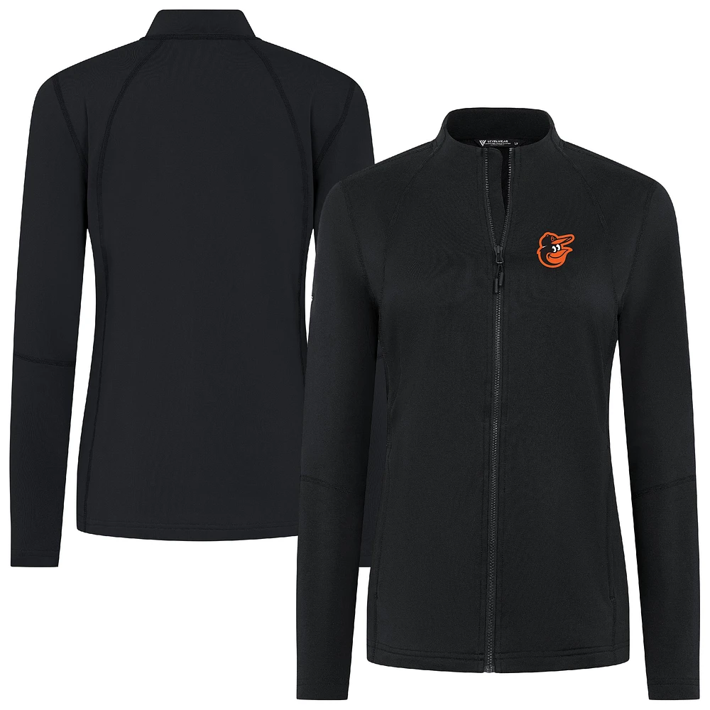 Women's Levelwear Black Baltimore Orioles Mesa Insignia 2.0 Full-Zip Jacket