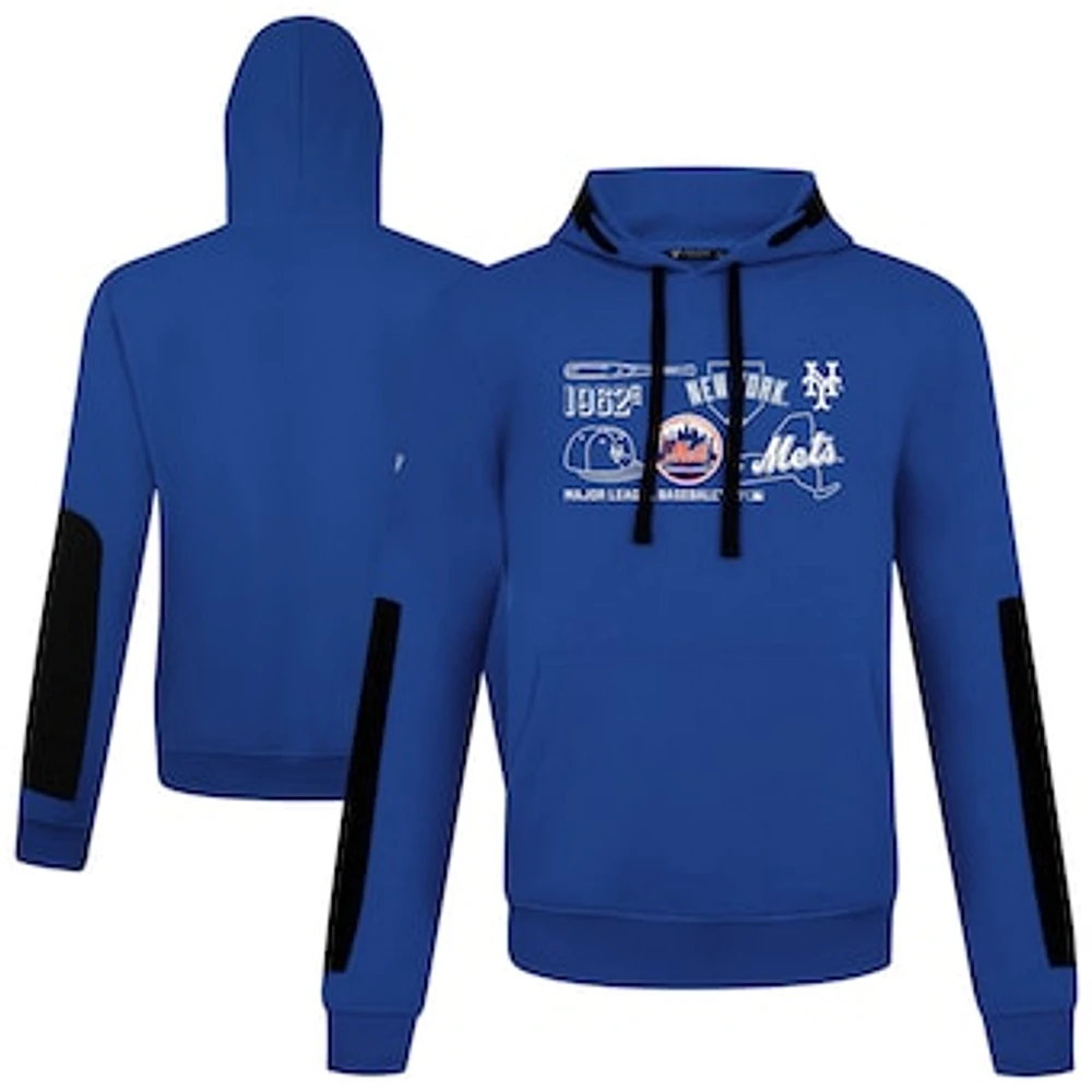 Women's Levelwear Royal New York Mets Cooperstown Collection Bombay Campaign Pullover Hoodie