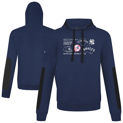 Women's Levelwear Navy New York Yankees Cooperstown Collection Bombay Campaign Pullover Hoodie