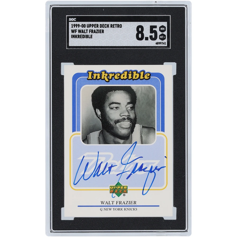 Walt Frazier New York Knicks Autographed 1999-00 Upper Deck Retro Inkredible #WF SGC Authenticated 8.5 Card
