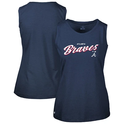 Women's Levelwear Navy Atlanta Braves Macy Tank Top