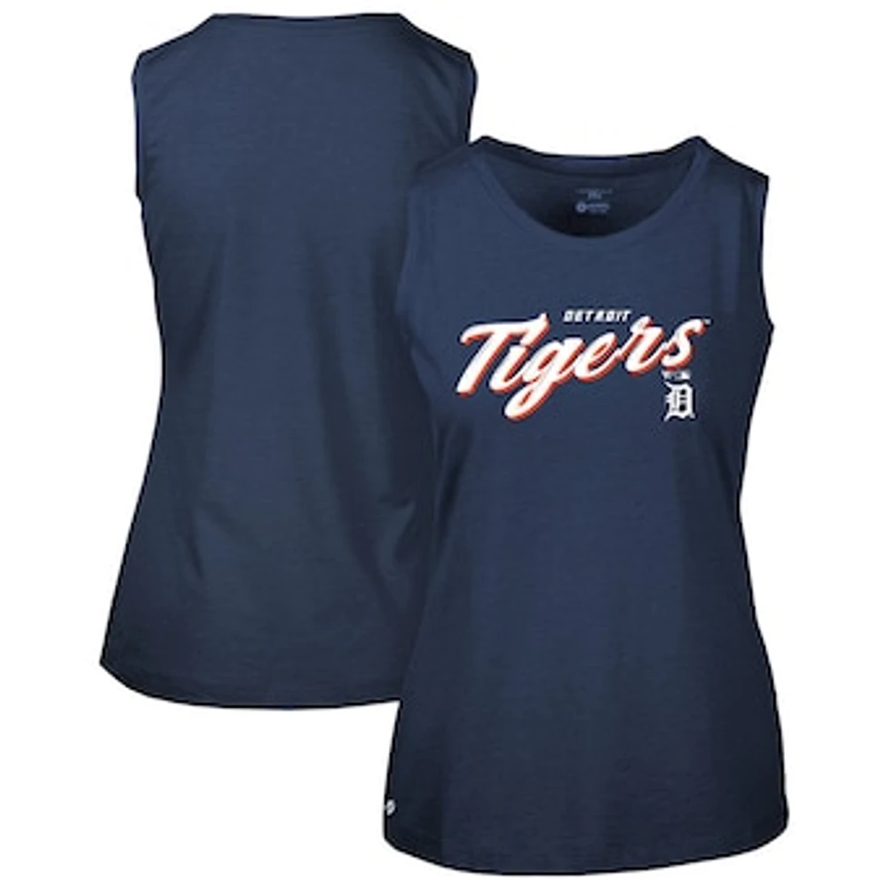 Women's Levelwear Navy Detroit Tigers Macy Tank Top