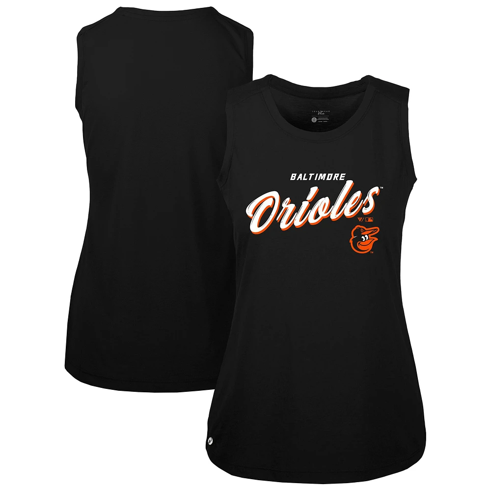 Women's Levelwear Black Baltimore Orioles Macy Tank Top