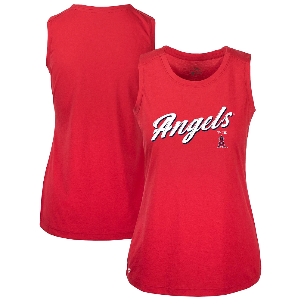 Women's Levelwear Red Los Angeles Angels Macy Tank Top