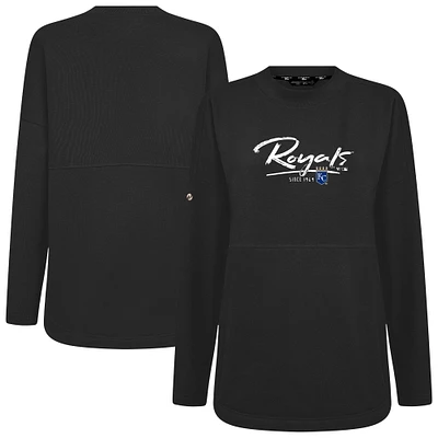 Women's Levelwear Black Kansas City Royals Beaudry Express Pullover Sweatshirt