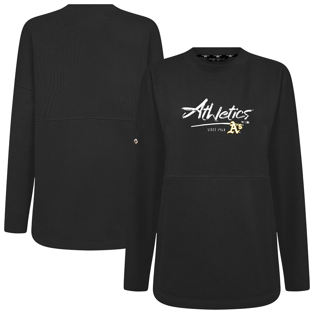 Women's Levelwear Black Athletics Beaudry Express Pullover Sweatshirt