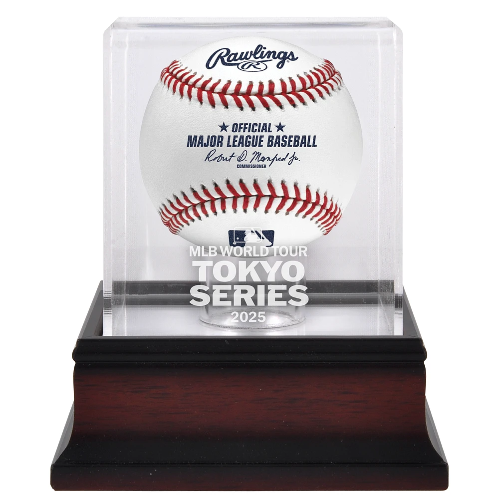 2025 MLB Tokyo Series Mahogany Logo Baseball Display Case