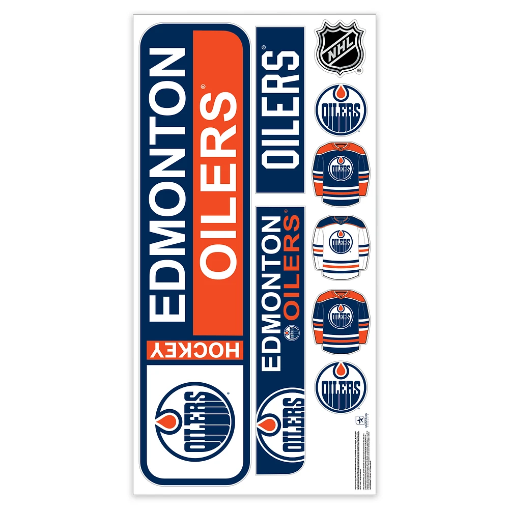 Edmonton Oilers Repositionable Street Signs Wall Decal Set