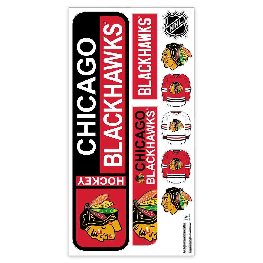 Chicago Blackhawks Repositionable Street Signs Wall Decal Set