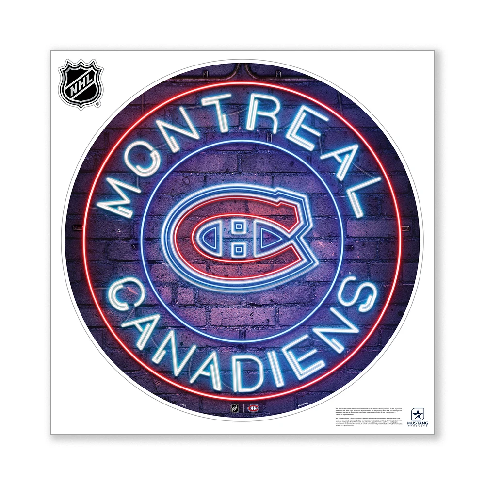 Montreal Canadiens 28" x 28" Repositionable Neon Wall Decal