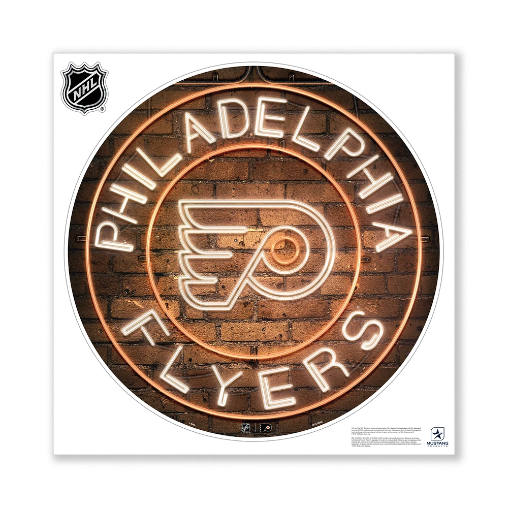 Philadelphia Flyers 28" x 28" Repositionable Neon Wall Decal