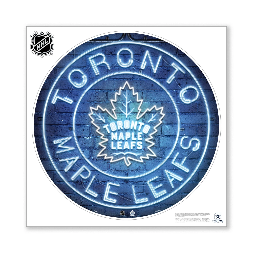 Toronto Maple Leafs 28" x 28" Repositionable Neon Wall Decal