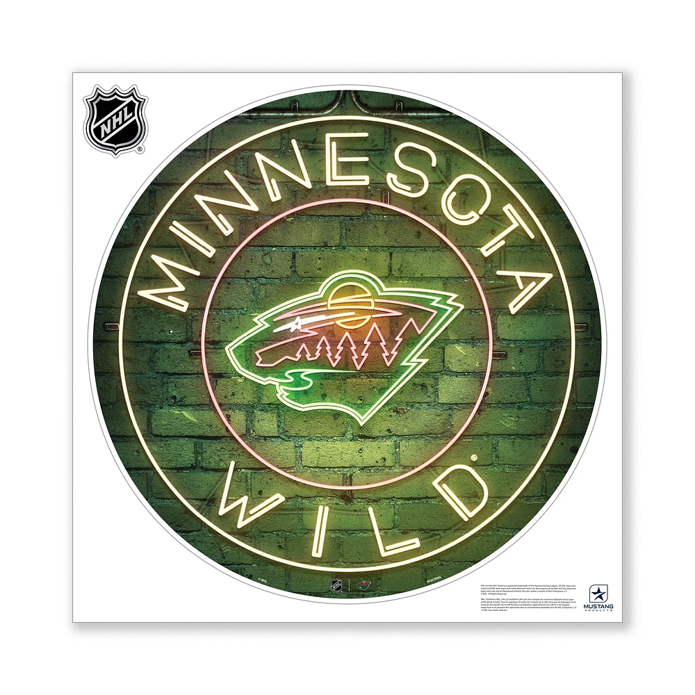 Minnesota Wild 28" x 28" Repositionable Neon Wall Decal