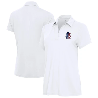 Women's Antigua St. Louis Cardinals Independence Day Patriotic Logo Era Polo