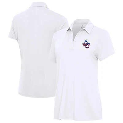 Women's Antigua Texas Rangers Independence Day Patriotic Logo Era Polo