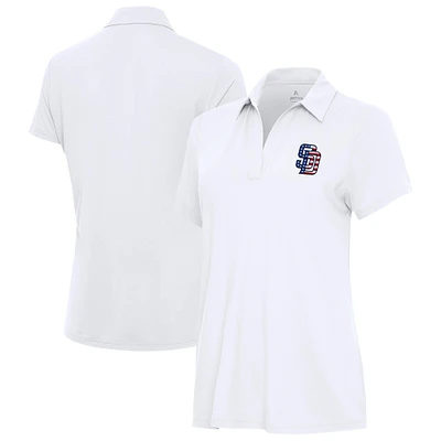 Women's Antigua San Diego Padres Independence Day Patriotic Logo Era Polo