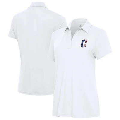 Women's Antigua Cleveland Guardians Independence Day Patriotic Logo Era Polo
