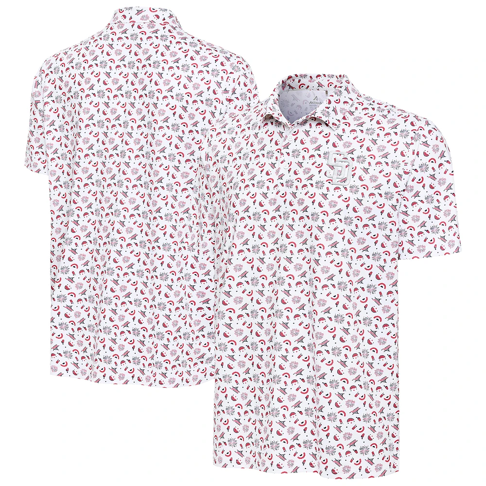 Men's Antigua White San Diego Padres Independence Day Polo