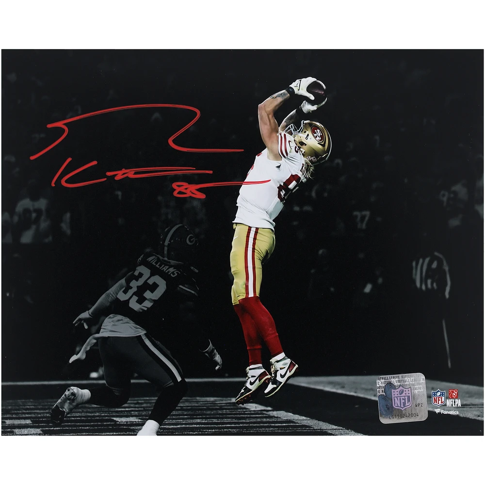 George Kittle San Francisco 49ers Autographed 8" x 10" Spotlight Catch Photograph