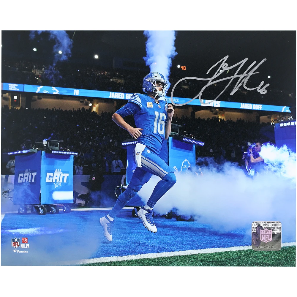 Jared Goff Detroit Lions Autographed 8" x 10" Spotlight Tunnel Entrance Photograph