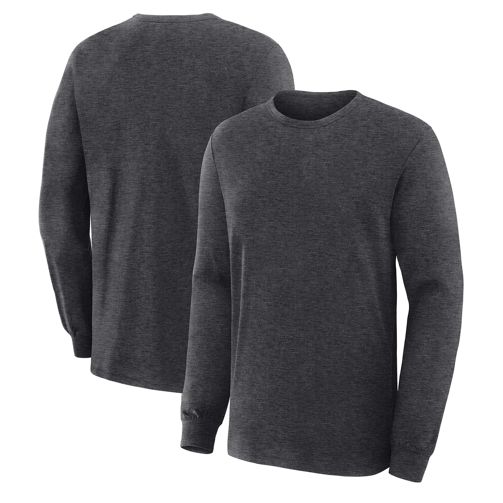 Men's Fanatics Corporate Charcoal Legacy Long Sleeve Cotton T-Shirt