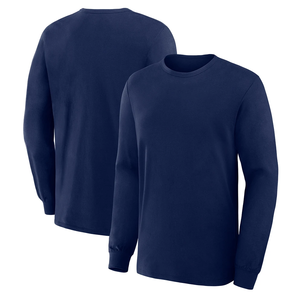 Men's Fanatics Corporate Navy Legacy Long Sleeve Cotton T-Shirt