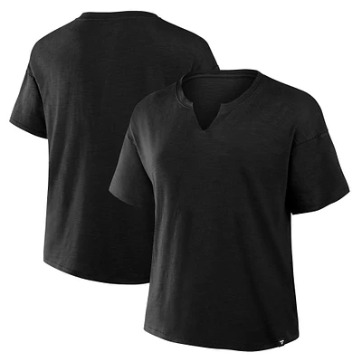 Women's Fanatics Corporate Black Stadium Slub Boxy T-Shirt