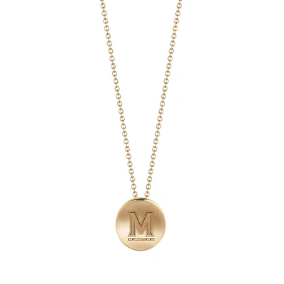 Kyle Cavan Maryland Terrapins Gold Logo Necklace
