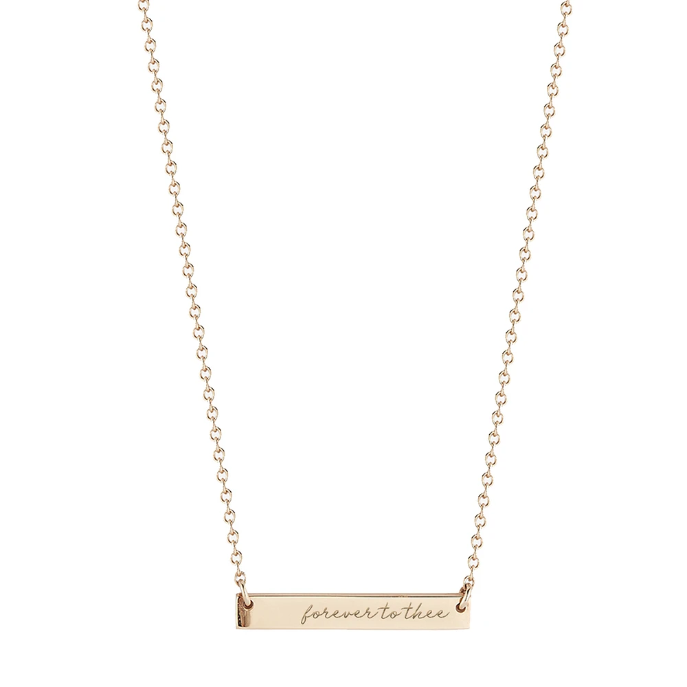 Kyle Cavan South Carolina Gamecocks Gold Horizontal Bar Necklace