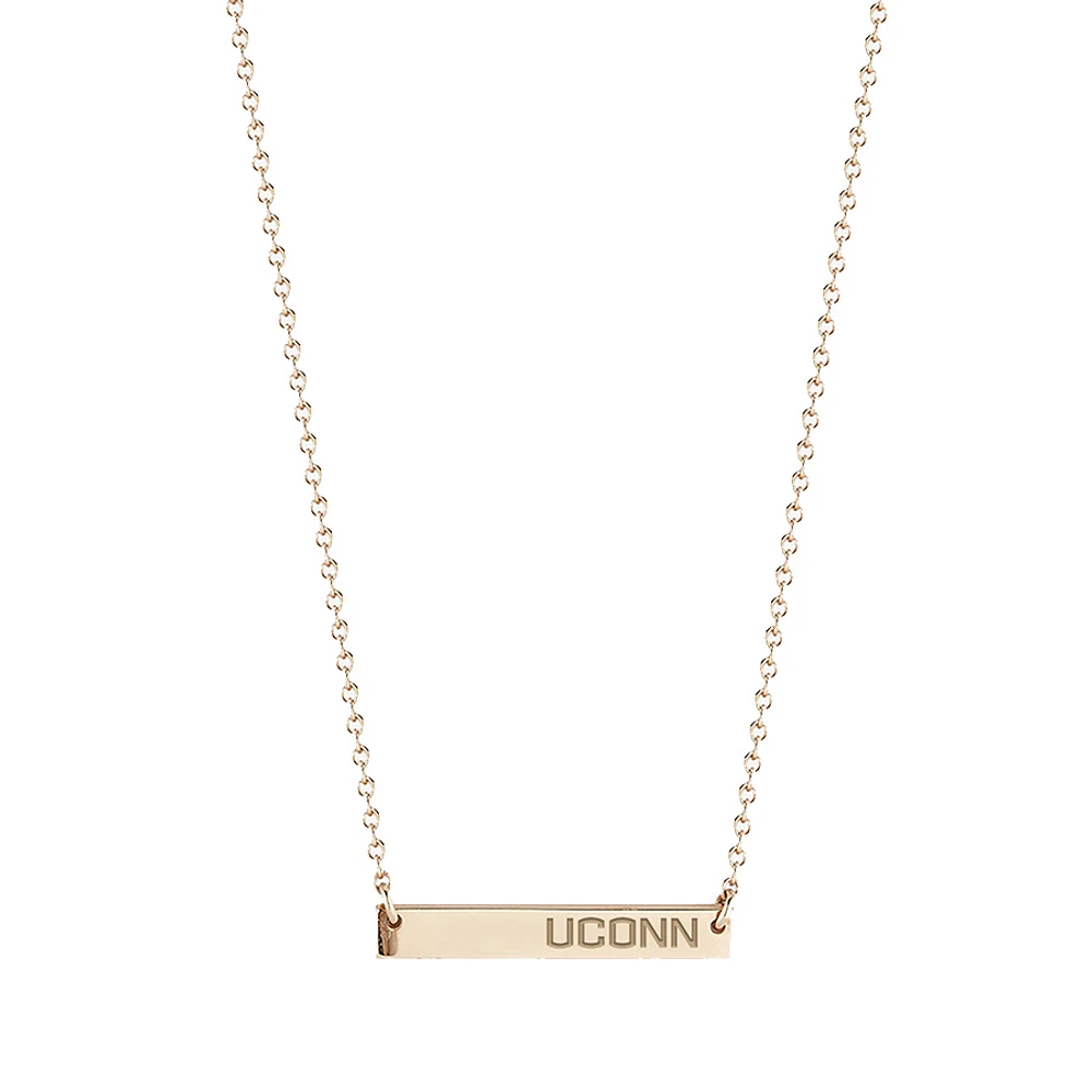 Kyle Cavan UConn Huskies Gold Horizontal Bar Necklace