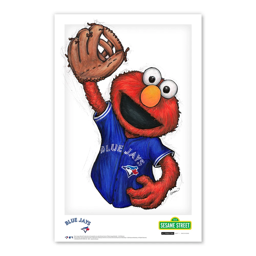 Elmo Toronto Blue Jays 11" x 17" Sesame Street Poster Print