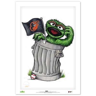 Baltimore Orioles 24" x 36" Sesame Street Fine Art Poster