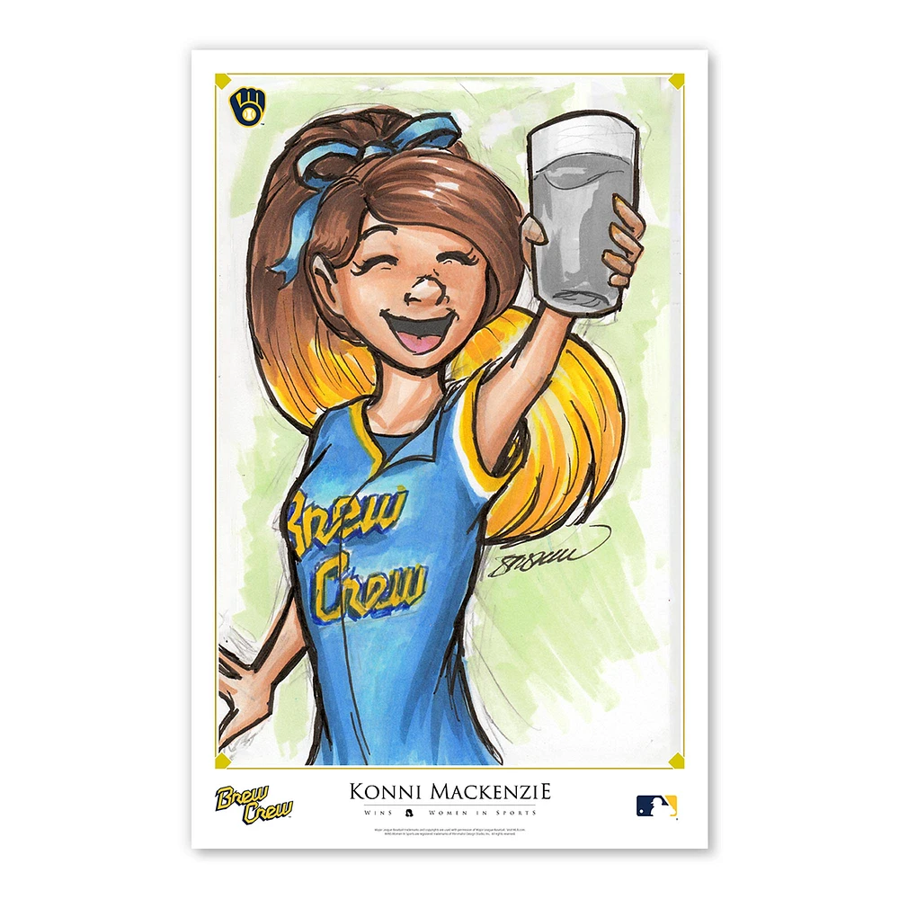 Milwaukee Brewers 11" x 17" Konni Mackenzie Women In Sports Poster