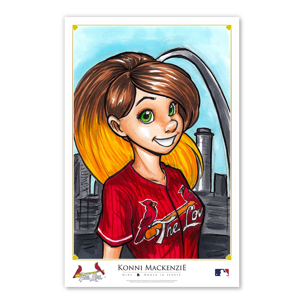 St. Louis Cardinals 11" x 17" Konni Mackenzie Women In Sports Poster