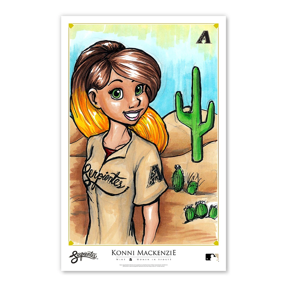 Arizona Diamondbacks 11" x 17" Konni Mackenzie Women In Sports Poster