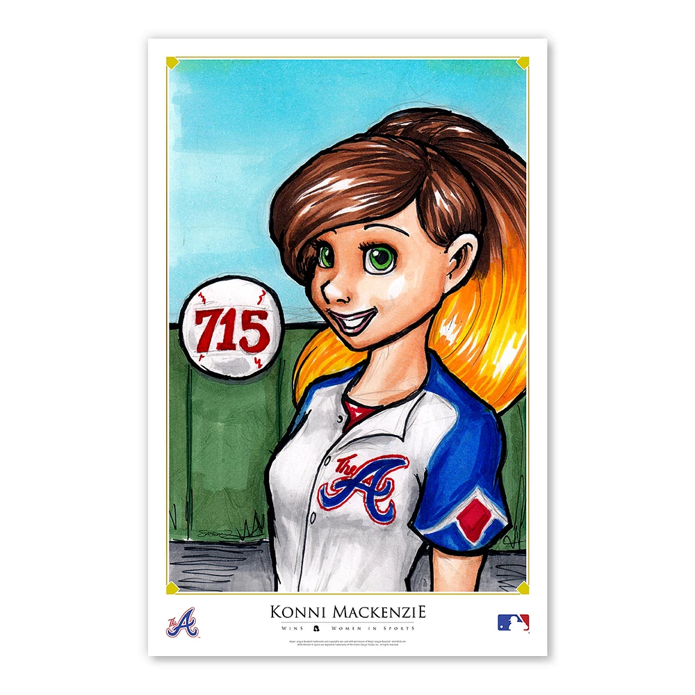 Atlanta Braves 11" x 17" Konni Mackenzie Women In Sports Poster