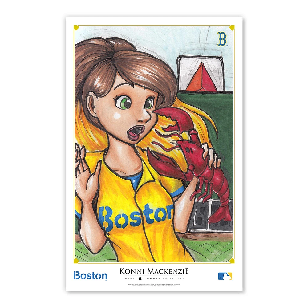 Boston Red Sox 11" x 17" Konni Mackenzie Women In Sports Poster