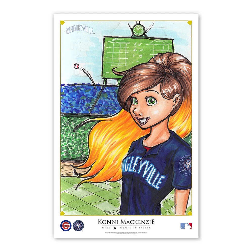 Chicago Cubs 11" x 17" Konni Mackenzie Women In Sports Poster